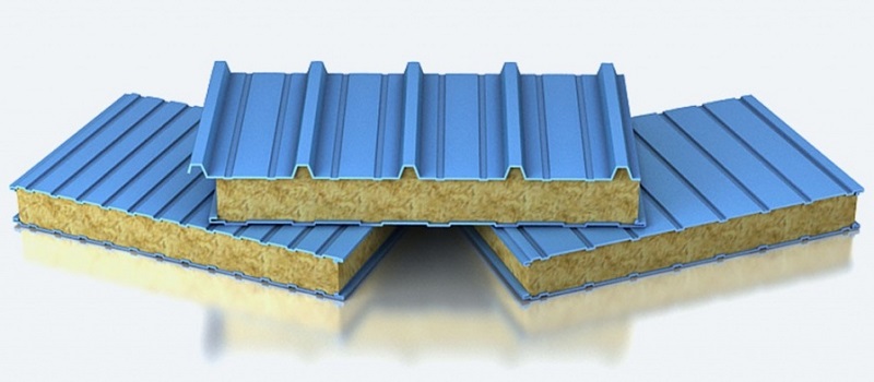 Сэндвич панели с минеральной ватой
