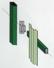Монтаж штакетника к железным столбикам